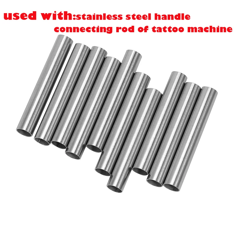 304 Stainless Steel Tattoo Machine Grip Tip Back Needle Stem Tube Permanent Makeup Gun Accessories Body Art Supply 10Pcs,tattoo needles,tattoo grip cover,cartridge grips