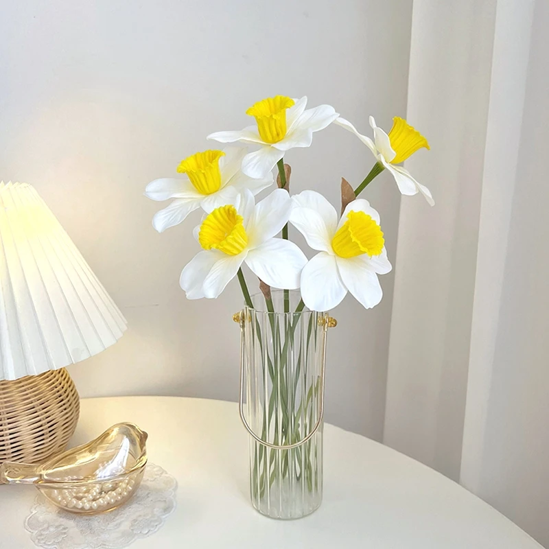 Ins Artificial Flower Room Decor Narcissus Fake Flower Wedding Party Decor  Handicraft Artificial Flower Parents' Day Gift 어버이날 - AliExpress