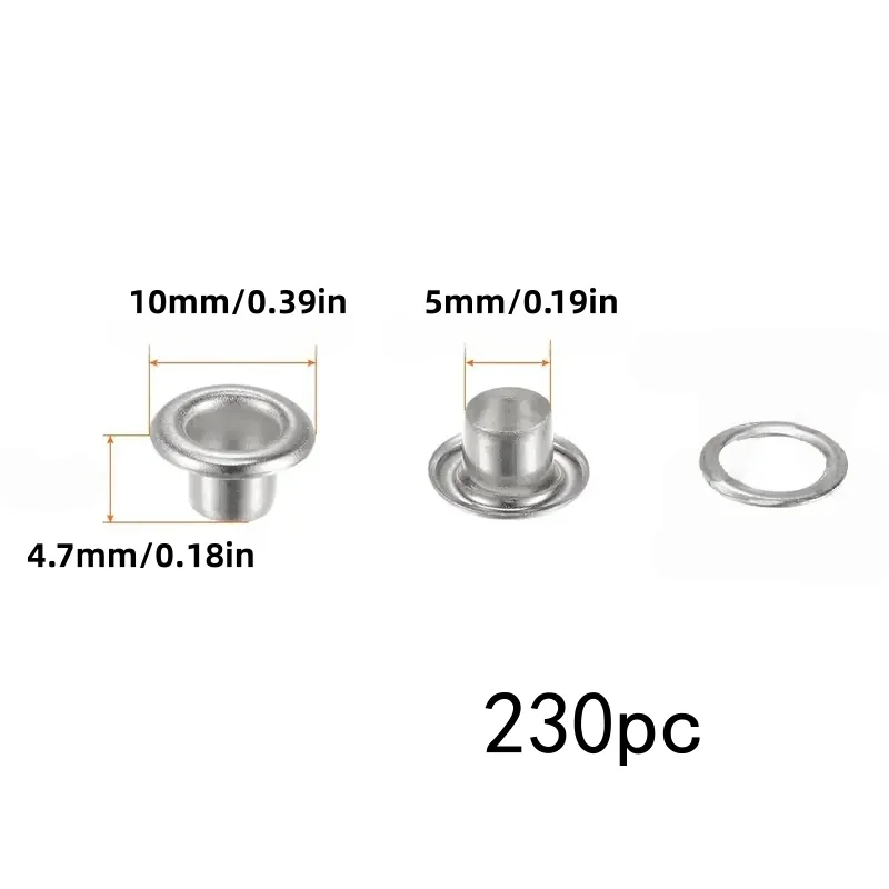 230개 5mm 장 아일렛. 아크릴 네일 디스플레이용, 간편하게 고정, 선명한 디스플레이.