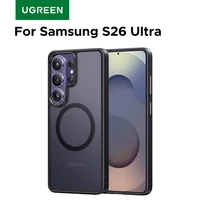UGREEN For Samsung Galaxy S26 Ultra 2026 Magnetic Case Clear Hard Back Cover Cases for Samsung SamsungGalaxyS26 2026 Black TPU