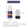 5pc/pack Nail Art Glue Fast-Dry Adhesive Acrylic Art False Tips Decoration 8ml Nail Rhinestone Nail Glue False Tip Manicure Tool 4