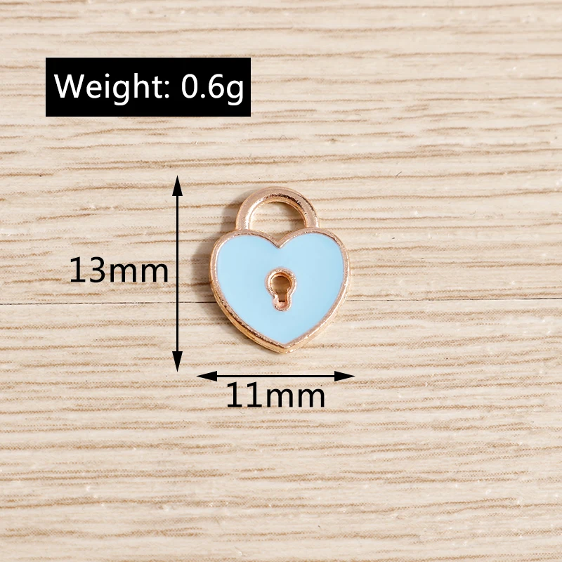 Tusember 10 Stück niedliche Emaille-Anhänger in Herzform für die Schmuckherstellung, Ohrringe, Halsketten, DIY, handgefertigte Bastelbedarf – Detail 21