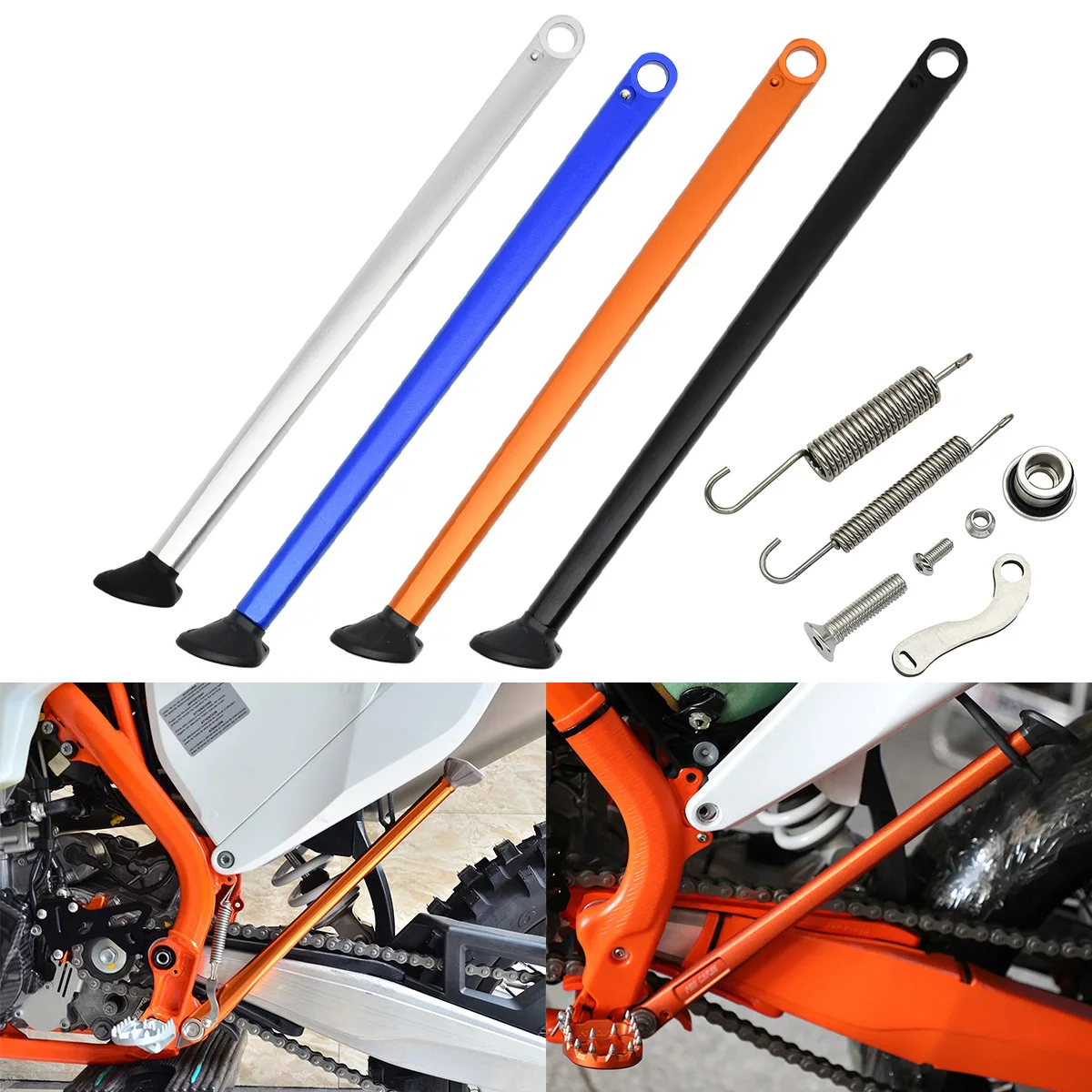 Cavalletto Per Moto Cavalletto Laterale + Kit Molla Per Ktm Exc Exc-F Xc Xc-W Xcf Xcf-W Sei Giorni 125 150 250 300 350 450 500 2017-2023
