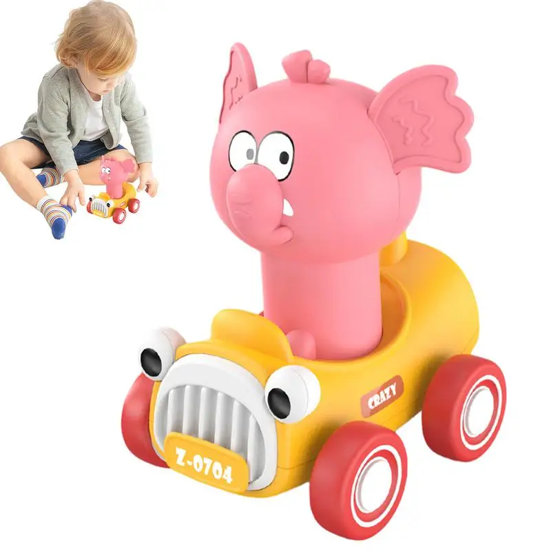 

Pull Back Vehicle Toys Cartoon Animal Car Toys Adorable Funny Creative Pull Back Press & Go Vehicle Interactive Toys Birthday