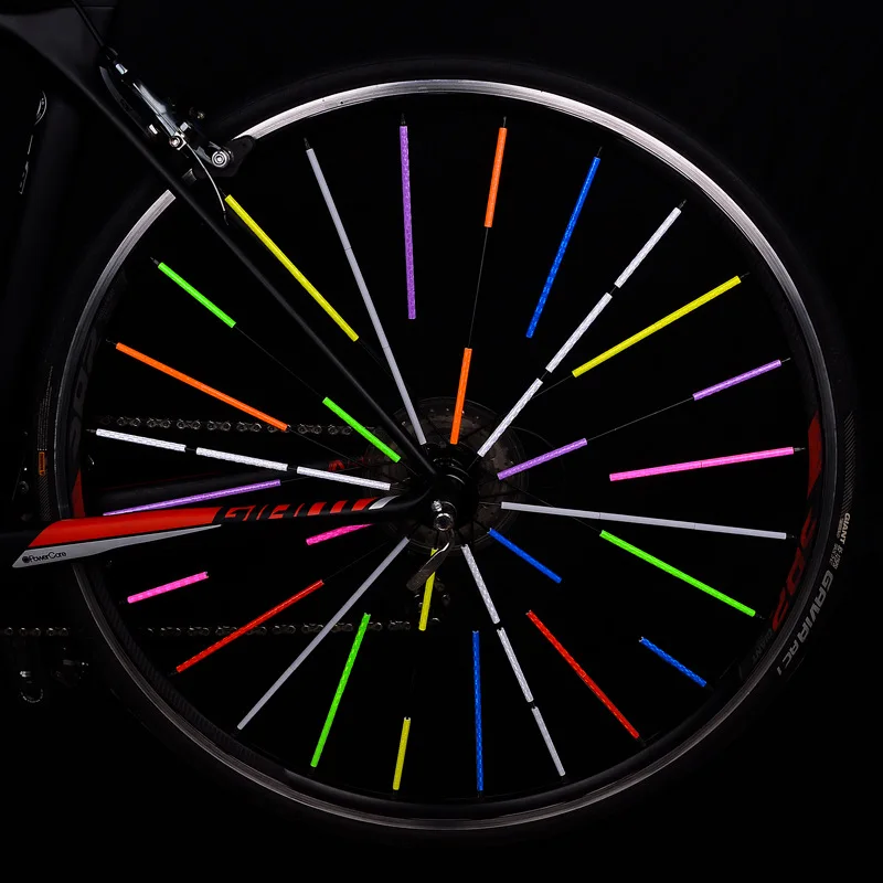 Autocollant coloré pour rayons de roue de vélo, tube d'iode