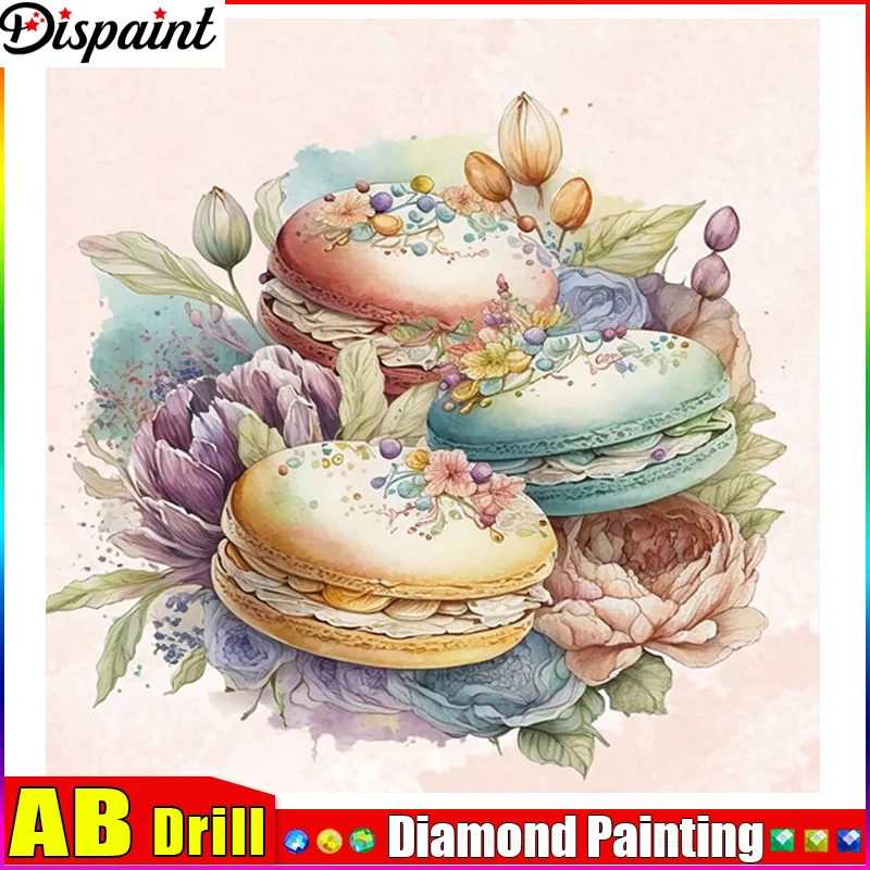 

Алмазная живопись, полноразмерная/круглая вышивка с квадратными/круглыми стразами «Макарон», вышивка крестиком, 5D искусственная живопись