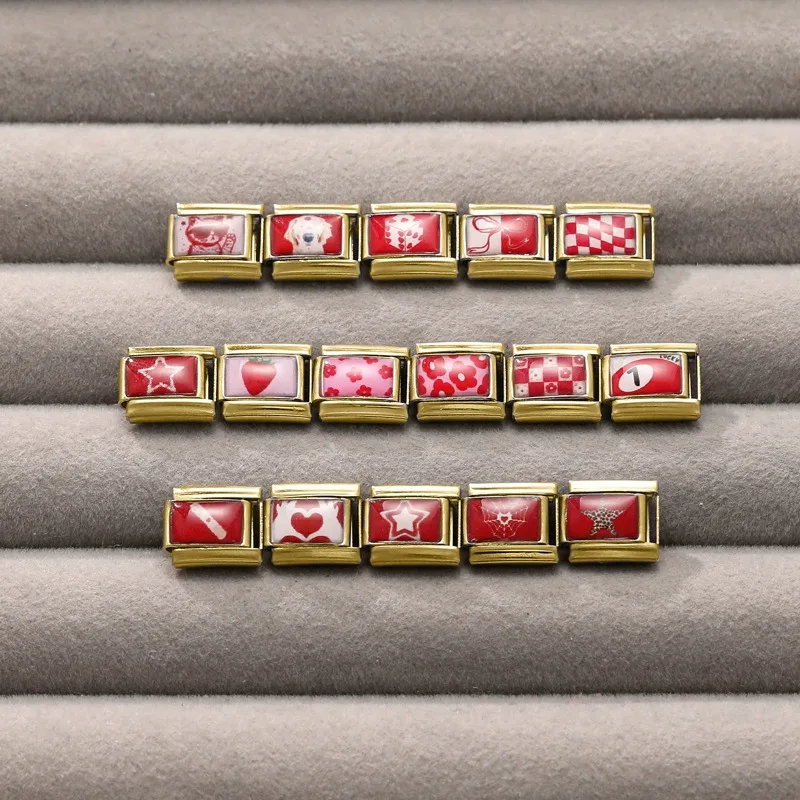 Italian Charm Links Stainless Steel Bracelet Fashion Jewelry