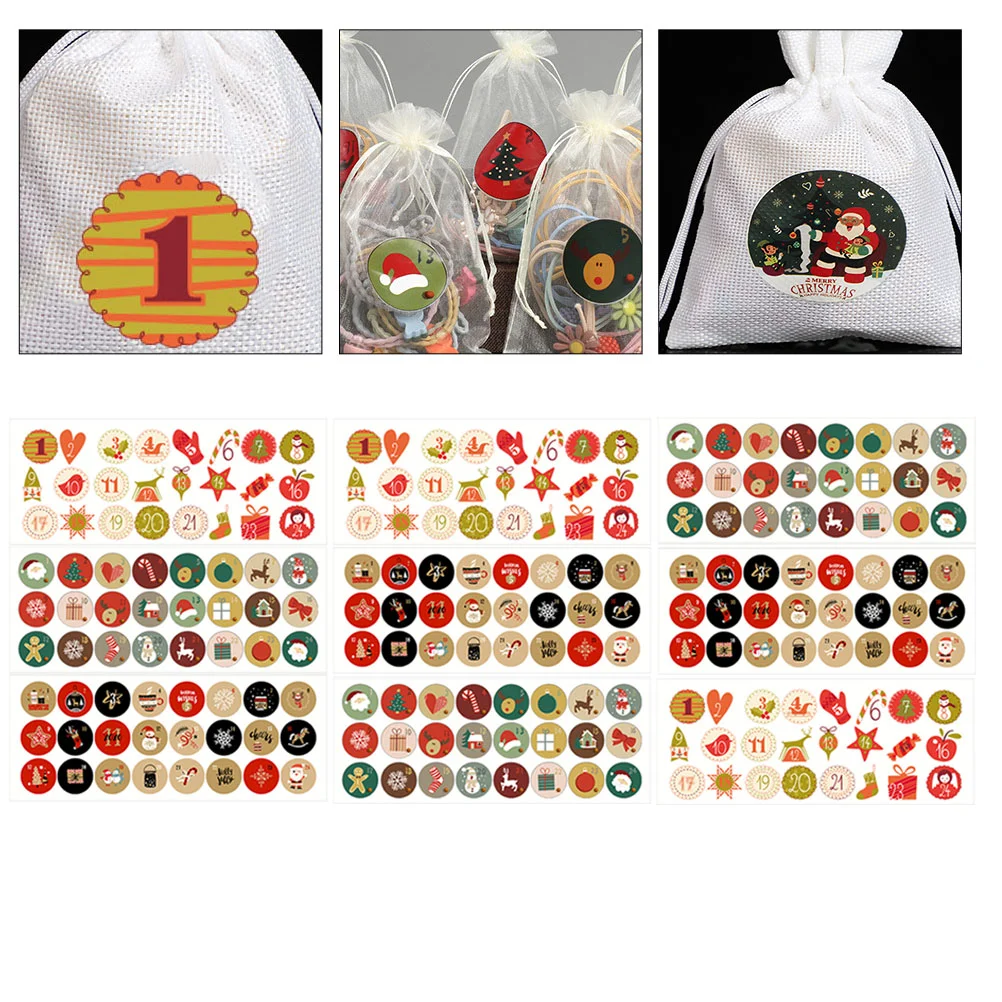 

9 Pcs Halloween Christmas Sto Christmas Labels Stickers for Stocking Stuffers Xmas Decals Creative Sealing