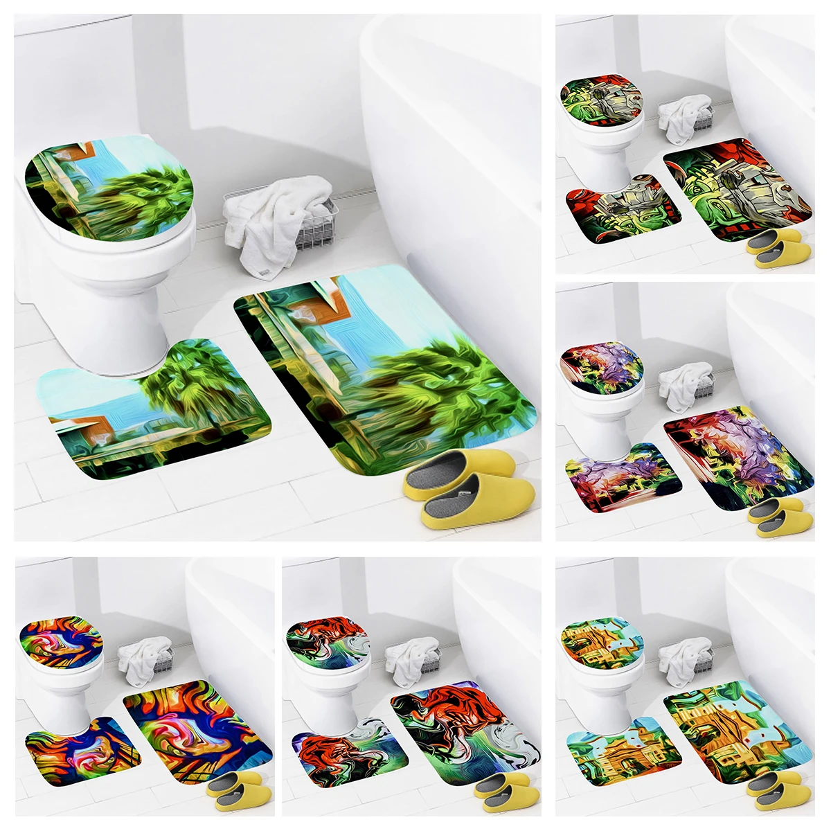 

home bathroom floor mats Bath Foot mat modern bathroom accessories rug Toilet mat Bathtub anti-slip carpet