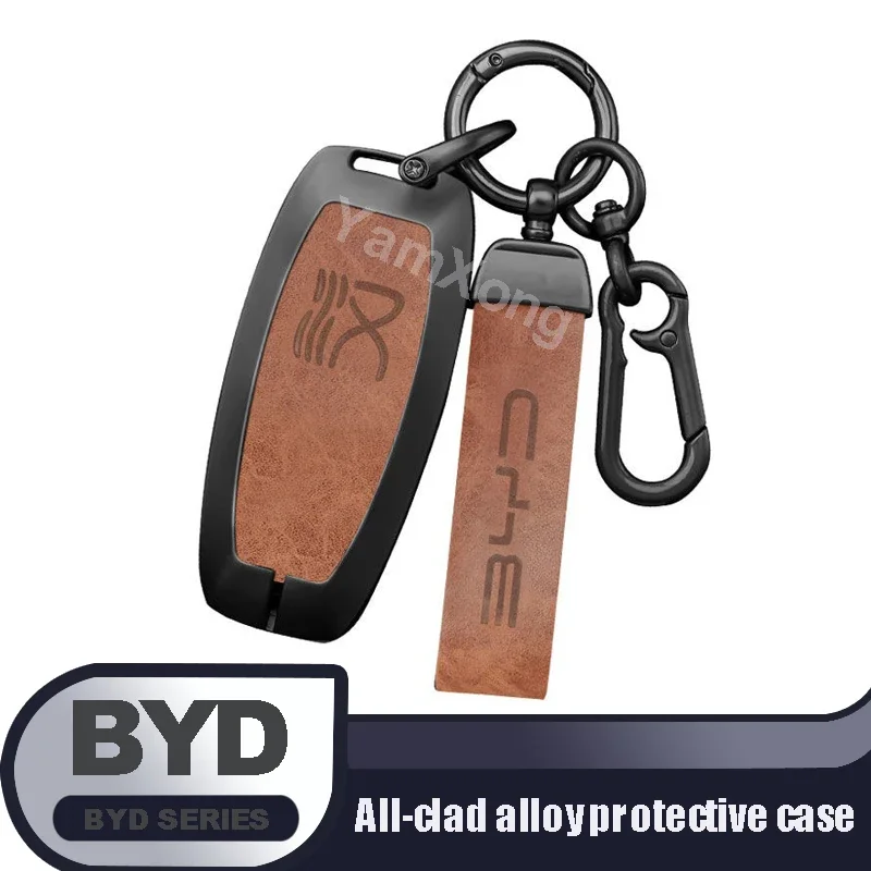 

Alloy Remote Key Case Cover For Qing plus DMI Qing pro Dmi EV Smart Keyless Protect Case Keychain Hold Car Accessories