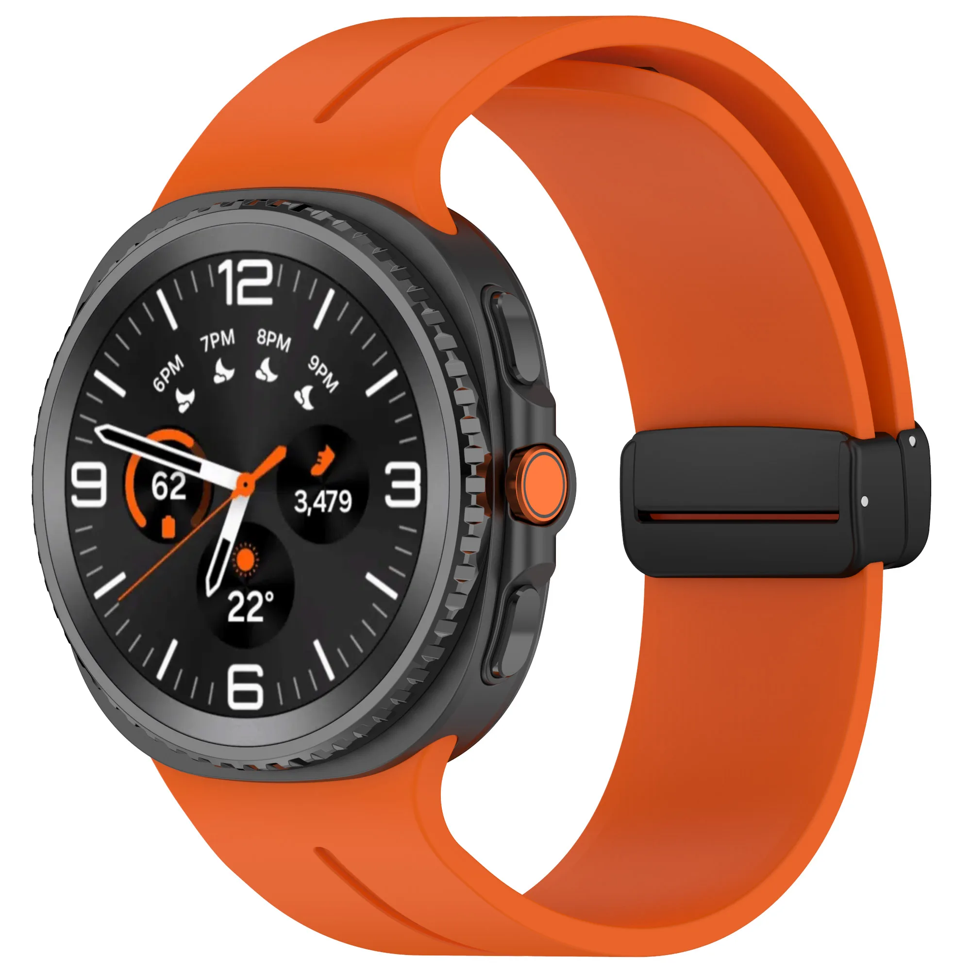Sport Silicone Strap with Magnetic Buckle - Comfortable Bracelet for Smartwatches