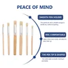 12pcs Bristle Stencil Paint Brushes Set Bristle Hair Wooden Handle Perfect for DIY Crafts Watercolor, Oil, and Acrylic Painting 3