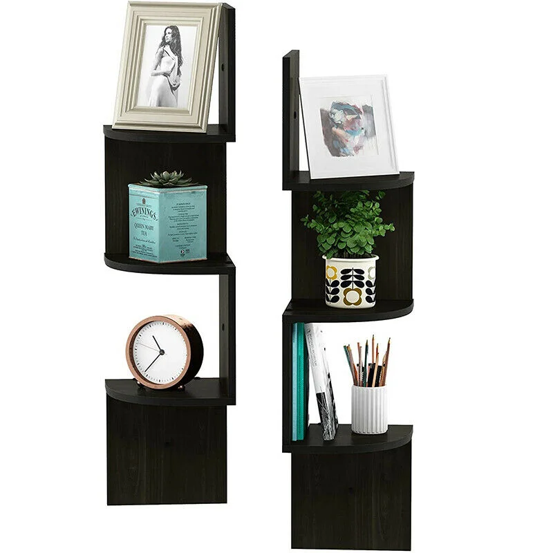 3/5 Layers Corner Storage Shelf Floating Shelves Home Decorations Wall Shelf Corner Bookshelf Kitchen Organizers - Image 3