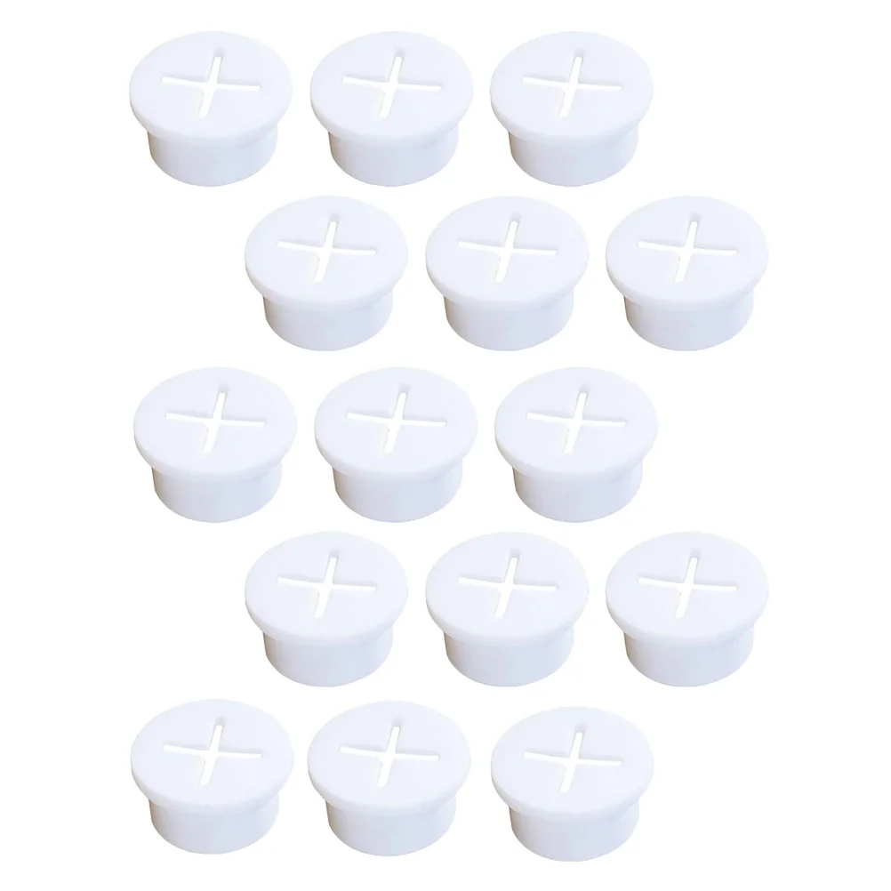 15 Pcs Silicone Cable Hole Cover Desk Grommet Organizer Flexible Rubber Cord Wire Holder Plug