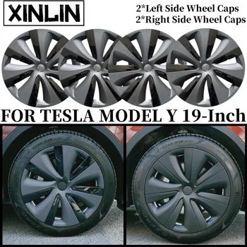 19Inch Wheel Hubcap for TESLA Model Y 2019-2024 4PCS Performance Replacement Hub Cap Automobile Wheel Full Rim Cover Accessories 1