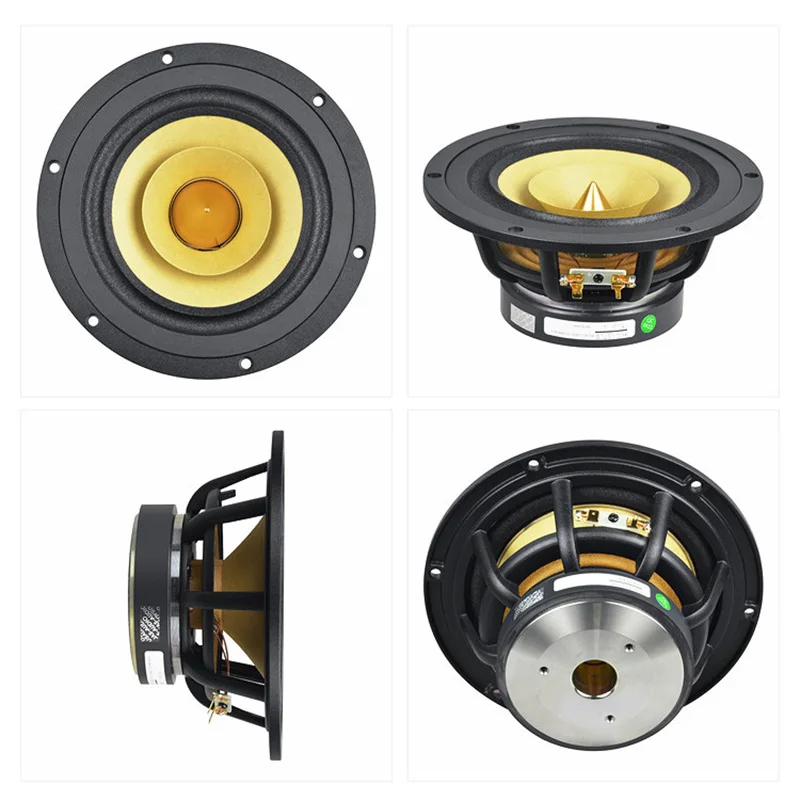 6.5인치 오디오파일 하이파이 풀레인지 스피커 90W 하이엔드 DIY 오디오 드라이버 고감도 알루미늄 위상 콘 대형 마그넷