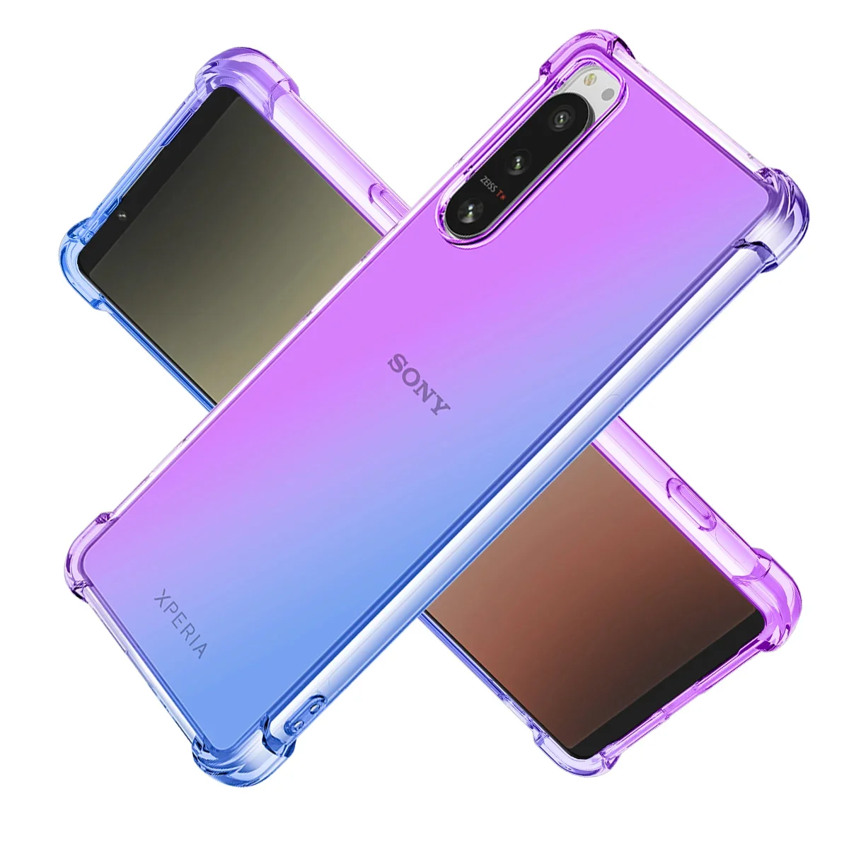 Custodia Sfumata Trasparente Per Sony Xperia 5 Iv / Xperia 5 Iii / Xperia 5 Ii Custodia Antiurto In Tpu Flessibile Antigraffio Sottile