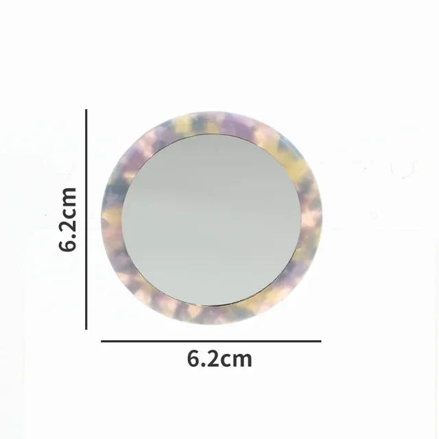 Petit miroir rond en acétate Simple, petit miroir de maquillage à motif zèbre, Mini miroir de maquillage rond Portable, accessoires de voyage 6