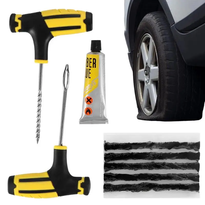 

Tyre Repairing Patch Tool Kit Studding Puncture Plug Garage Car Truck Motorcycle Tubeless Wheel Tires Repair Tool Car Accessorie