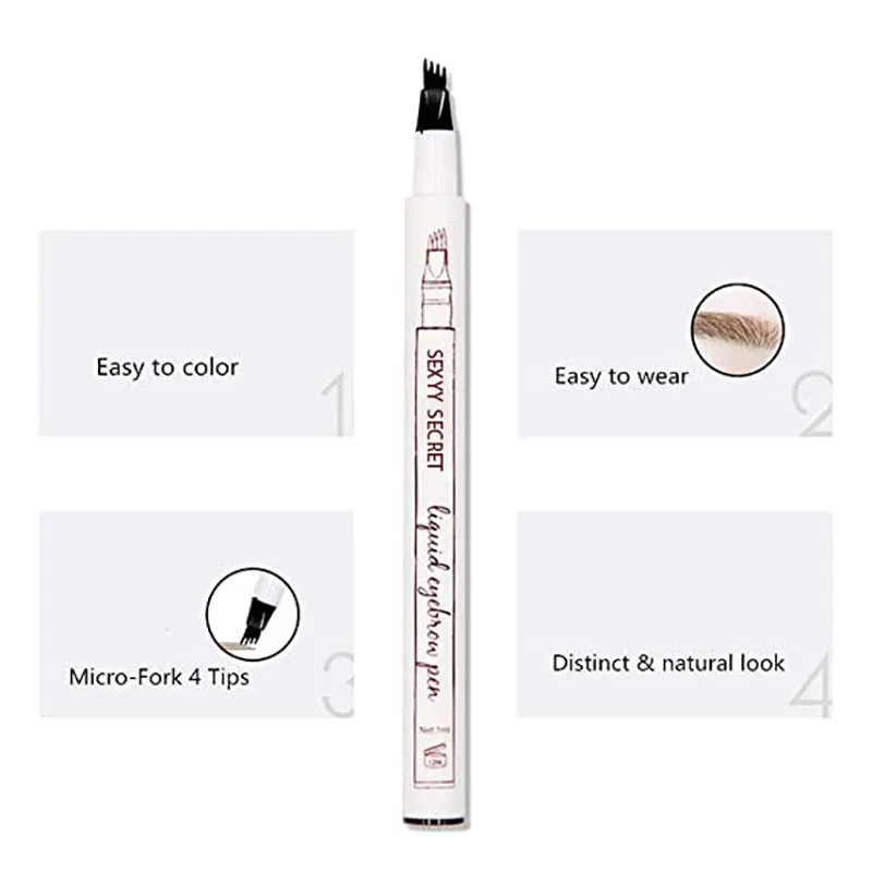 4 Point Eyebrow Pencil Maquillajes Para Mujer Waterproof Liquid Eyebrow Pen Makeup Long Lasting Cosmetic Microblade Brow Pencil 3