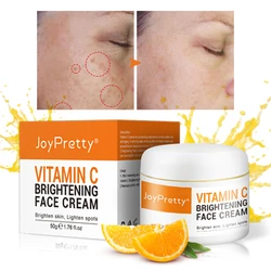 JoyPretty Vitamin C Face Whitening Cream VC Acne Pimple Mark Removal Dark Spots Facial Creams Mask Moisturizing Day Cream 50ml