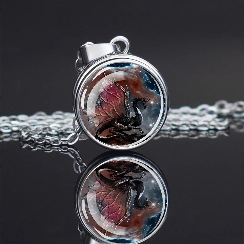 Collana Cielo Stellato Collana In Vetro Allosaurus Ciondolo Cinese Tradizionale Bestia Divina Misteriosa Leggenda