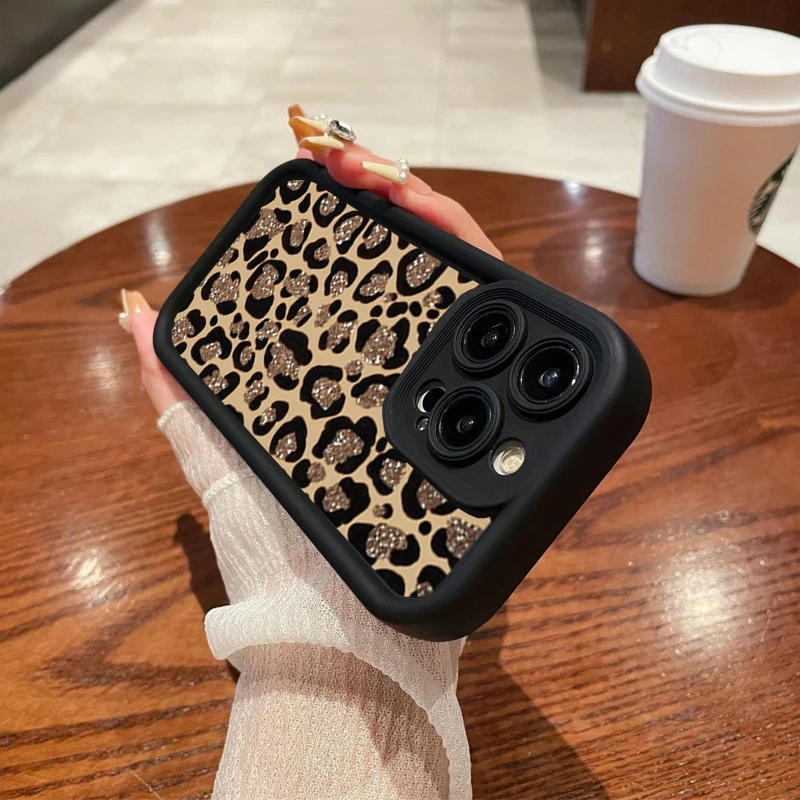 Y2K Leopard Print Soft Phone Case Cover