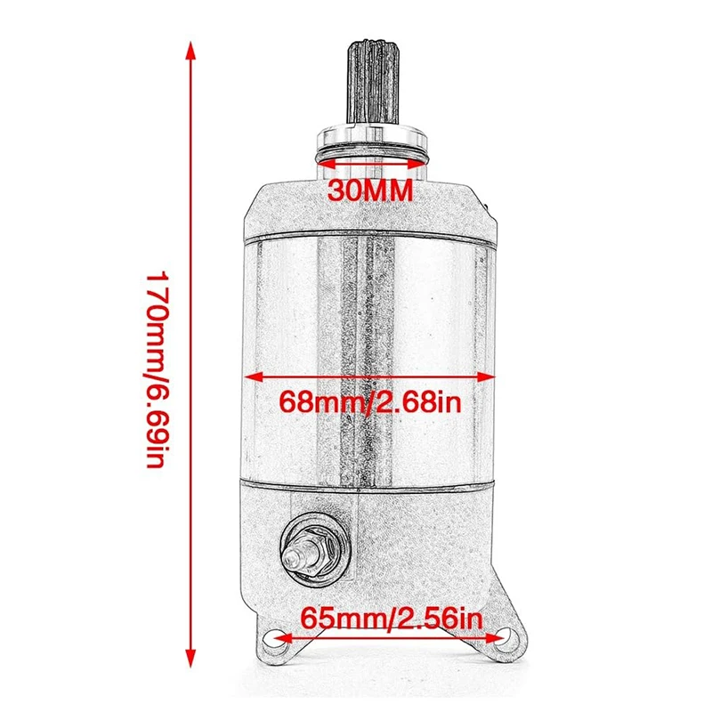 Starter Motor for Yamaha XV400 XV500 XV535 Virago 535 XVS400 XVS650 XVS650A 3JB-81800-00 22U-81800-60 4VR-81800-00 3JB-81800-01