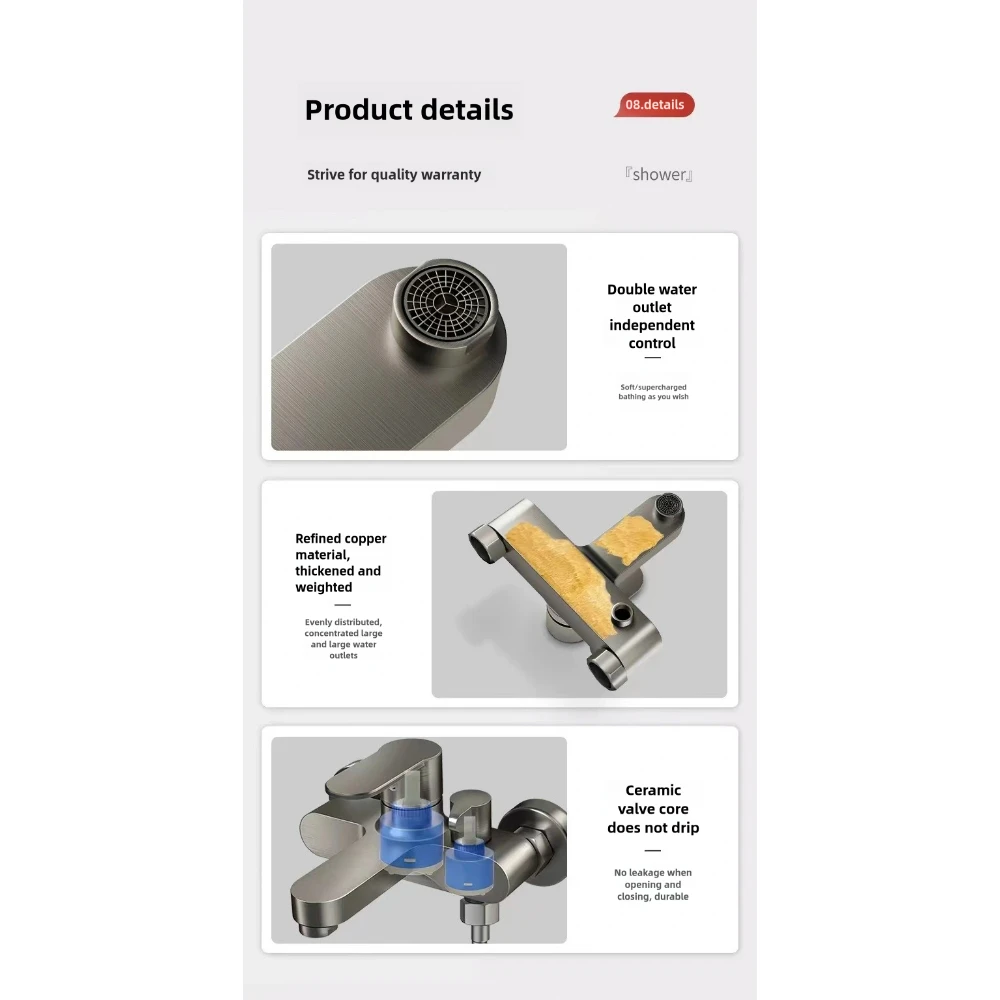 High-end bathroom copper alloy Wall Mounted Hot Cold Water Mixer Tap single Spout Single Handle For Bathroom Shower Basin G1/2 6