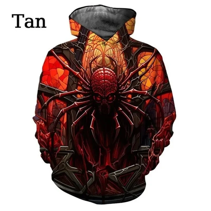 thumbnail image 1 of Nueva llegada Sudadera con capucha con estampado 3D de araña para hombre, sudaderas casuales con personalidad, sudaderas con capucha de estilo hip hop para hombre, 1 of 5