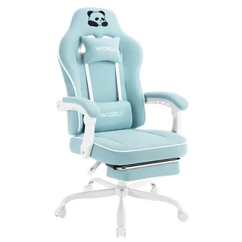 WOLTU Ergonomic Gaming Chair High Back Office Chair Swivel Armchair  with Footrest and Lumbar Height-adjustable Computer Chair