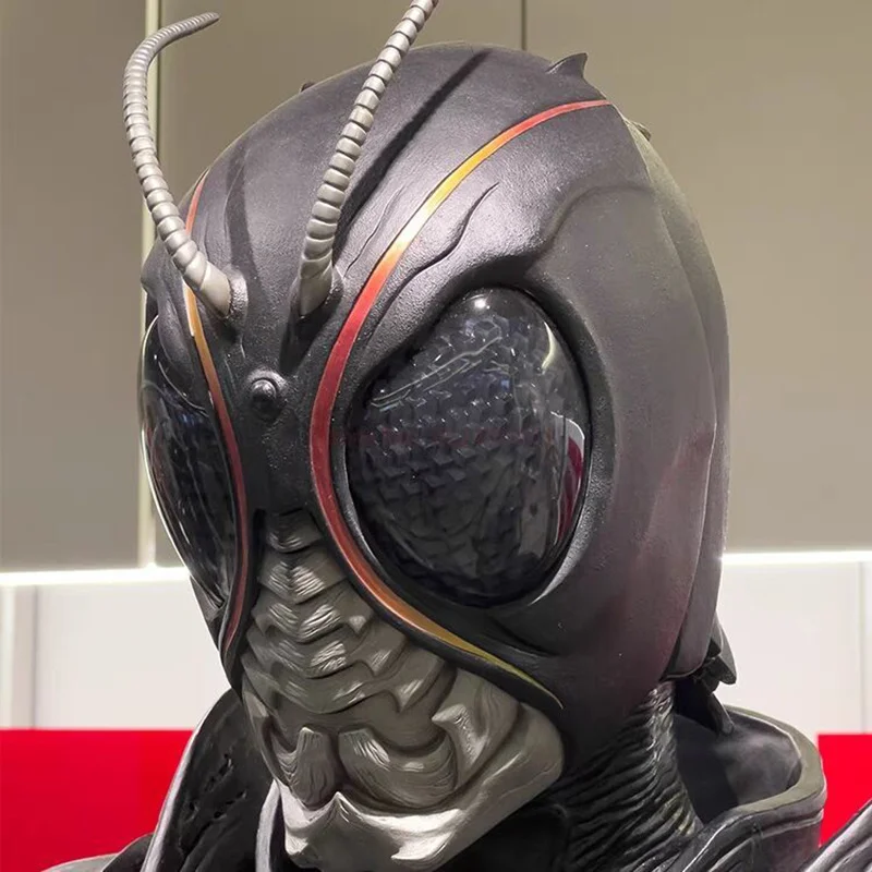 

Хит продаж, шлем для косплея в стиле аниме 1:1 Kamen Rider, Черный солнцезащитный шлем для реальных людей, крутой носимый, коллекционный класс, искусственный подарок