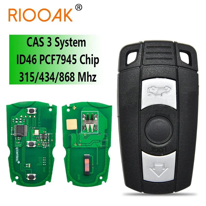 Chiave Telecomando Per Auto Per Bmw Cas 3 System 1 3 5 Series Id46 Pcf7945 Chip 315/434/868 Mhz Chiave Smart Card Automatica