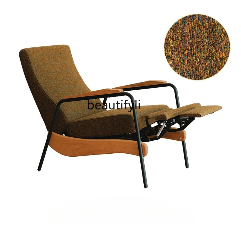 

Functional Chair Japanese-Style Multi-Functional Single-Seat Sofa Chair Fabric Living Room Lazy Bone Leisure Chair Recliner
