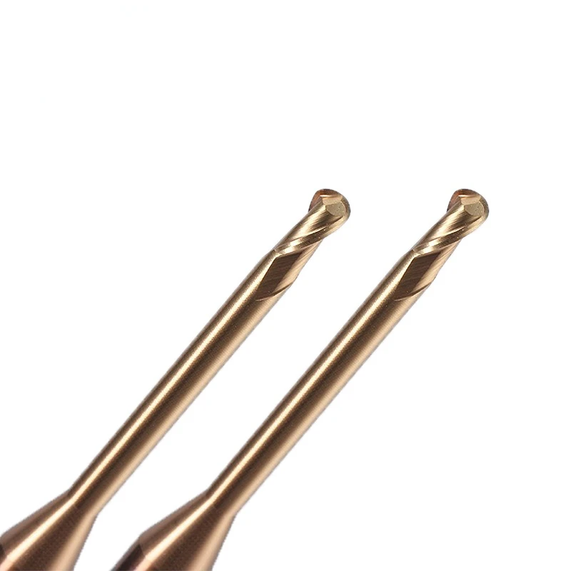 HRC55 HRC65 Carbide Long Neck Ball Nose End Mills CNC Deep Groove Cutter Milling Cutters Router Bit Knife R0.15 R1 Endmills