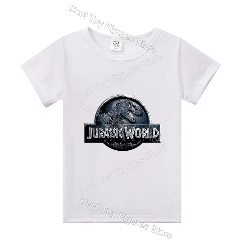 Jurassics World Series Kids Clothes Short Sleeve Summer Hot Movies T-shirt Dinosaur Park Boys Girls Base Top Trend Birthday Gift