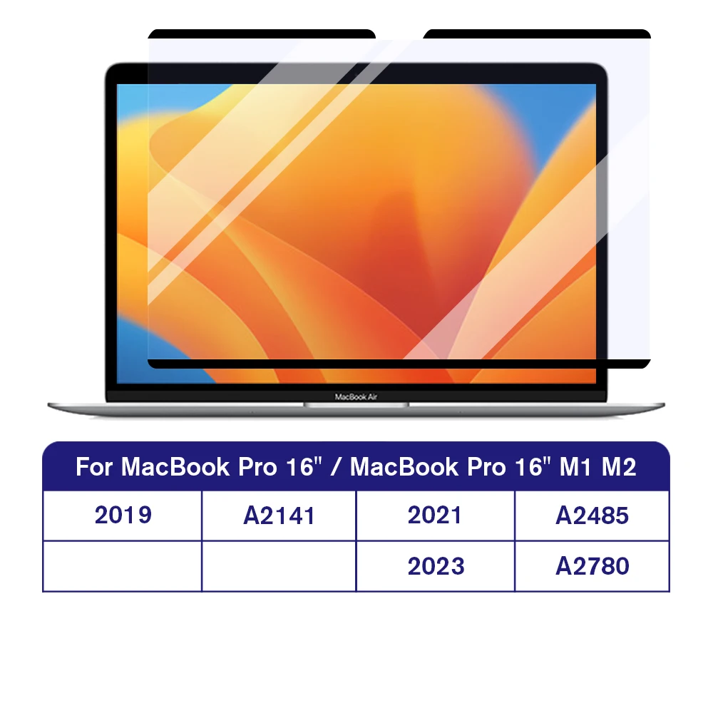

Mac Book Pro 16,2 Магнитный HD экран протектор для Macbook Pro 16 дюймов M1 M2 A2485 A2780 A2141 2019 2021 2023 латоп фильтрующая пленка