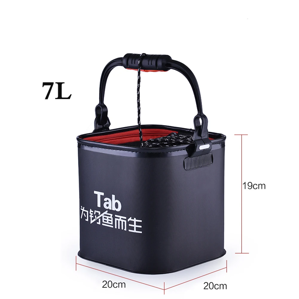 EVA Foldable Fishing Bucket Box for Live Fish Oxygen Pump