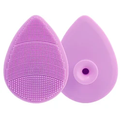 Silicone Face Cleansing and Bathing Brush - Gentle Skin Massager and Facial Scrubber (02 Purple1)