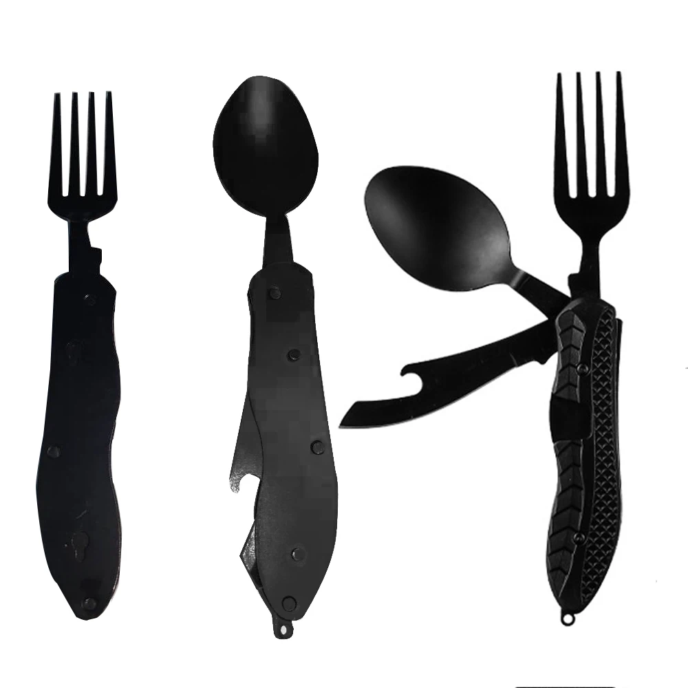 4in1 Multitool Camping Utensils Portable Stainless Steel Foldable