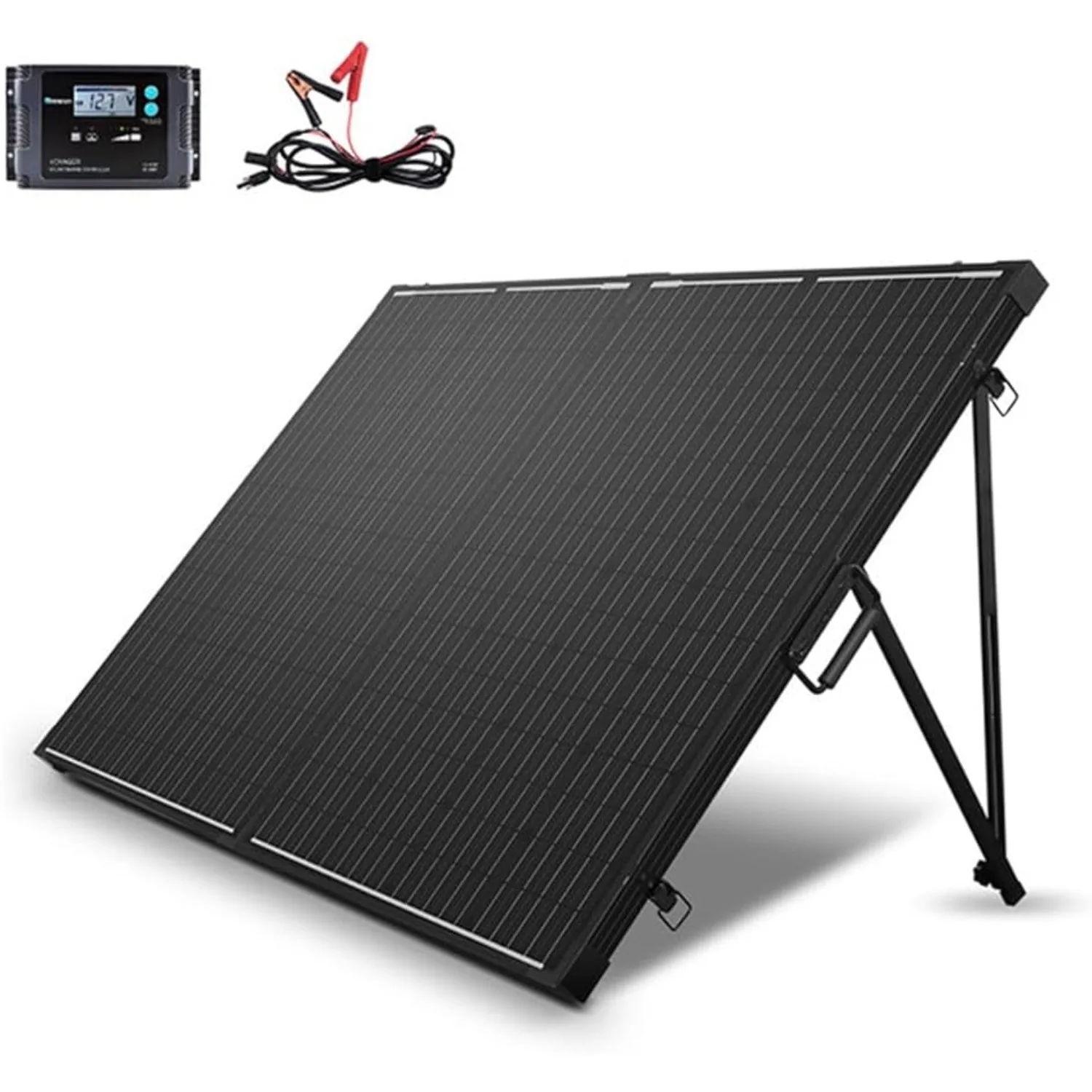 

200 Watt 12 Volt Portable Solar Panel, Foldable 100W Solar Panel Suitcase ,Solar Charger for Power Station RV Camping Off Grid