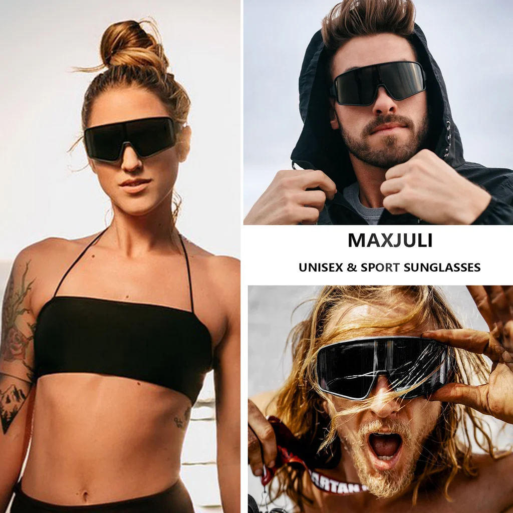 Maxjuli polarisierte Sonnenbrille für Männer Frauen, wind dichte Outdoor-Sport Radfahren Laufen UV400 Schutz Sonnenbrille 8121 – Detail 14