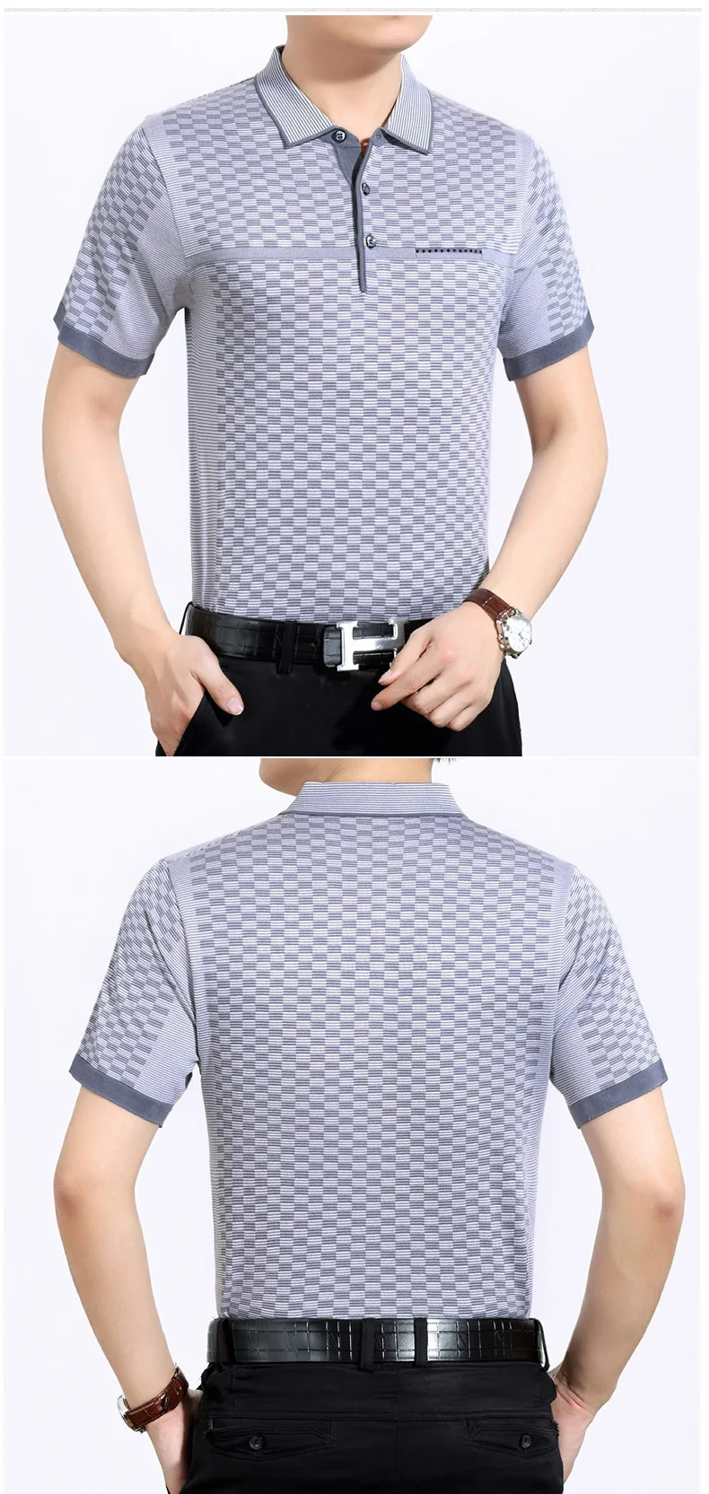 Nova camisa polo de verão dos homens