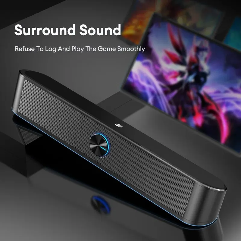 HP DHE-6003C Desktop Subwoofer Computer Speakers Music Audio Wired Stereo Surround Gaming Speakers Sound Bar for PC Loudspeaker computer speakers