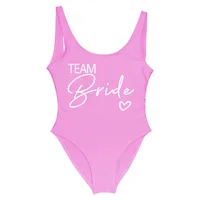 S-3XL White Bridal Swimsuit Women 2025 New Team Bride One-Piece Swimwear For Bachelorette Party Hen Party Bathing Suits - Image 4