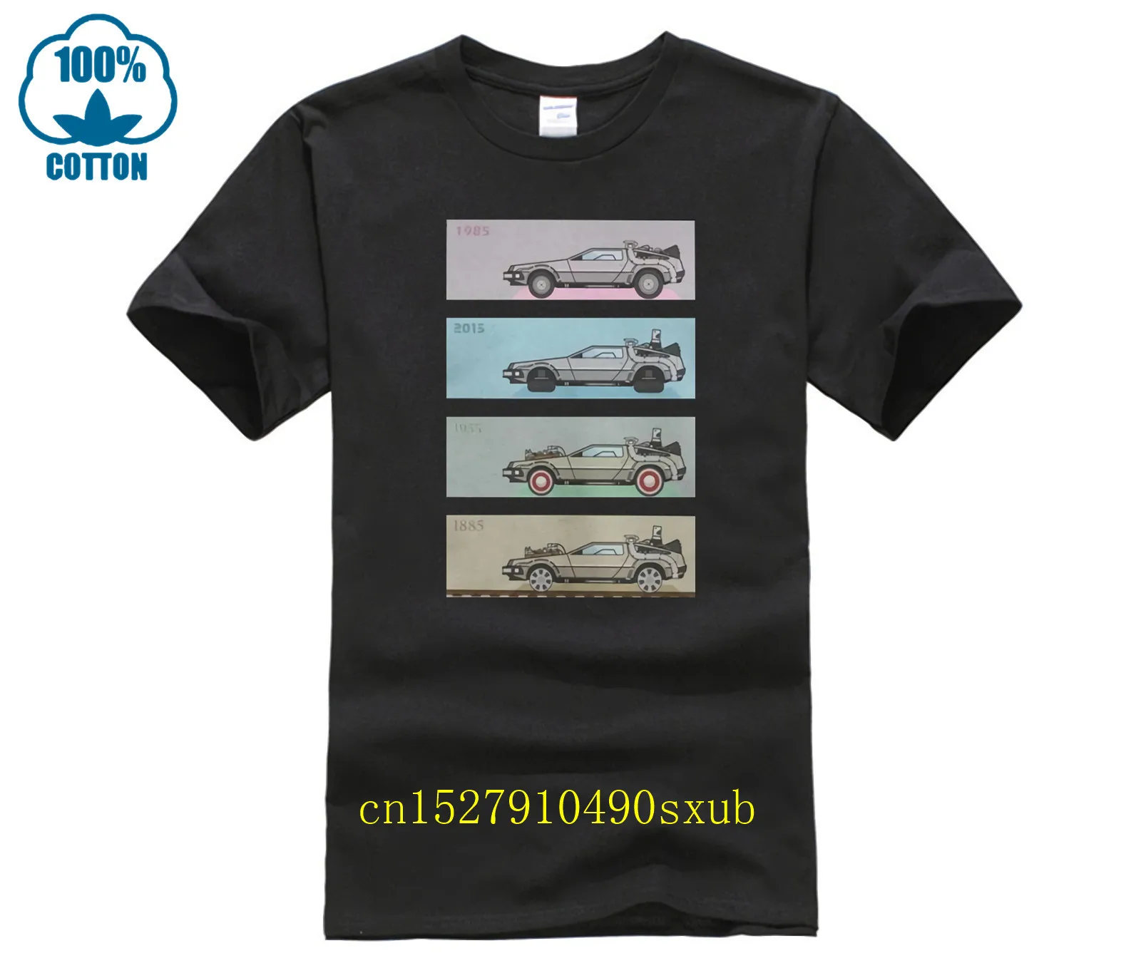 Torna Al Futuro Tshirt Delorean Novità Time Machine Travel Anni '80 Film T Shirt Per Uomo