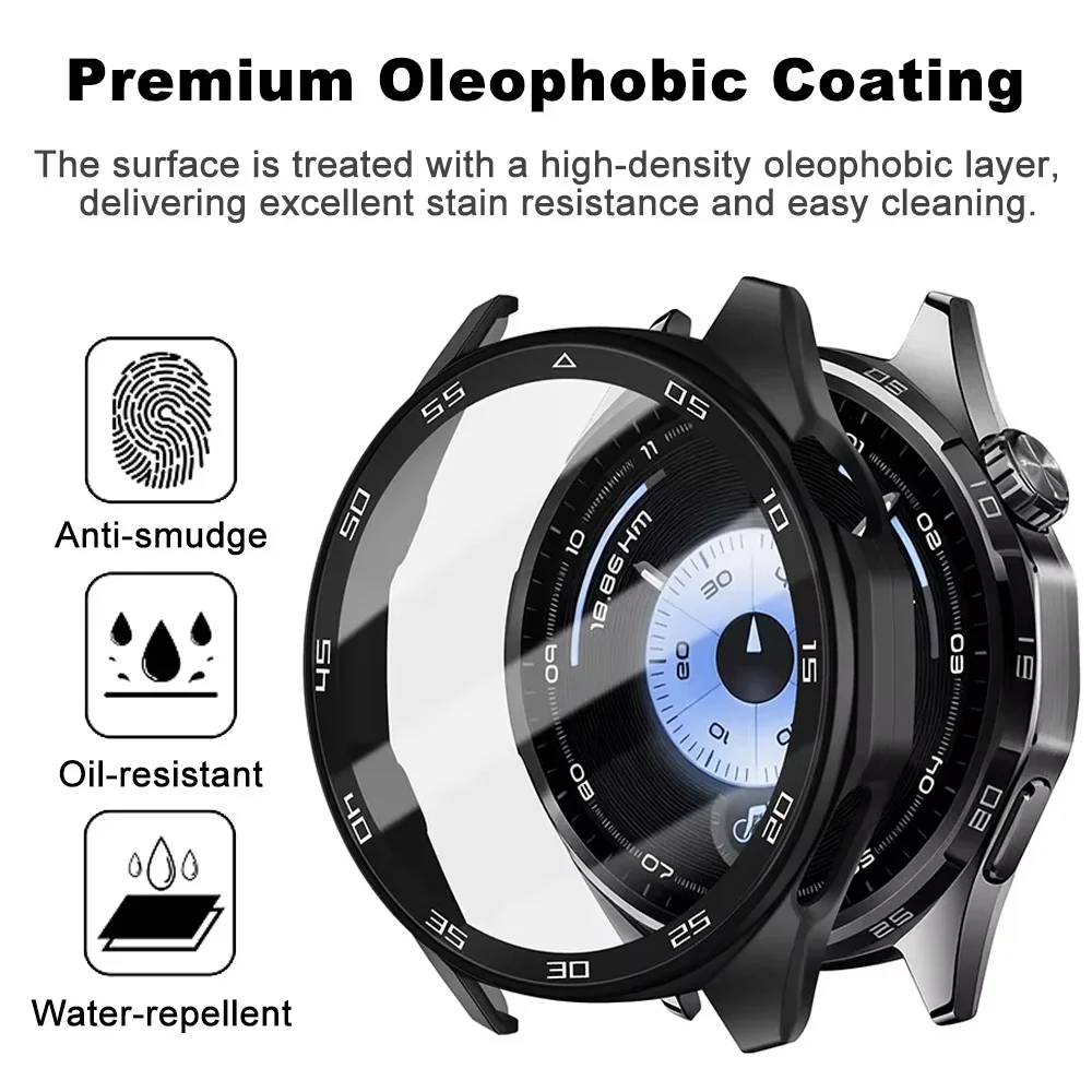 Premium PC Case with HD Tempered Glass Film for Full Coverage Protection