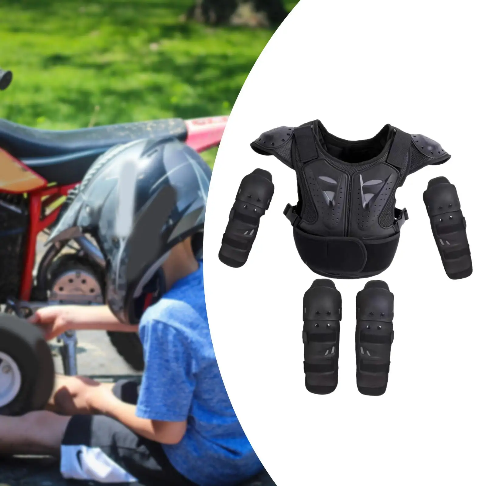 Kids Motorcycle Full Suit Boys Girls Cycling Child Dirt Bike Gear