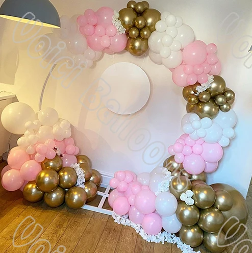 

213pcs Macaron Pink Balloons Garland Wedding Party Events Decoration White Ballon Arch Baby Shower anniversary Decor Globos