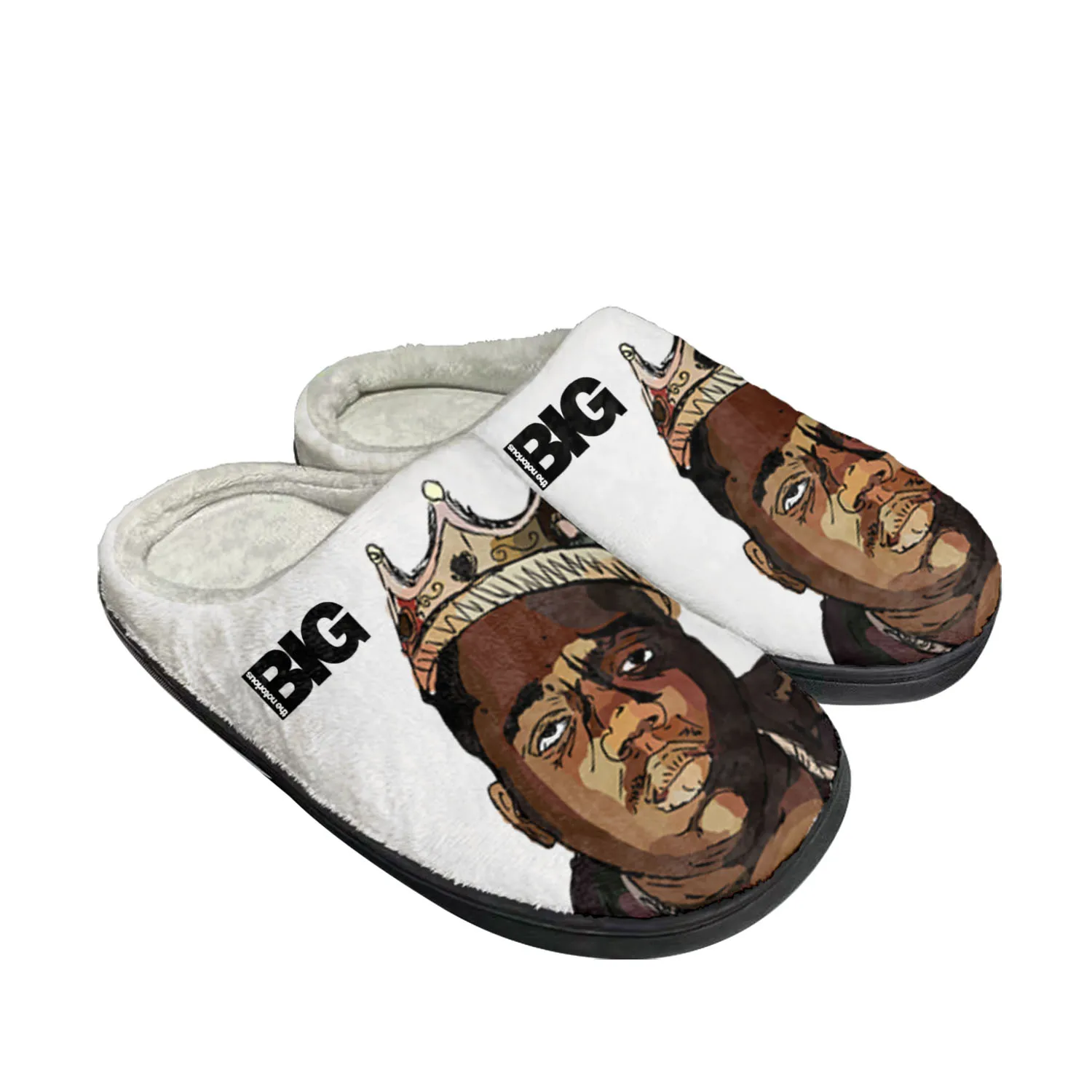 

The Notorious B.I.G Rapper Trends Home Cotton Custom Slippers Mens Womens Sandals Plush Bedroom Keep Warm Shoe Thermal Slipper